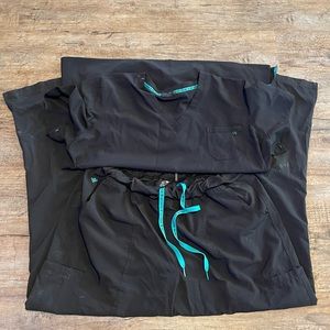 Black Med Couture Scrub Set